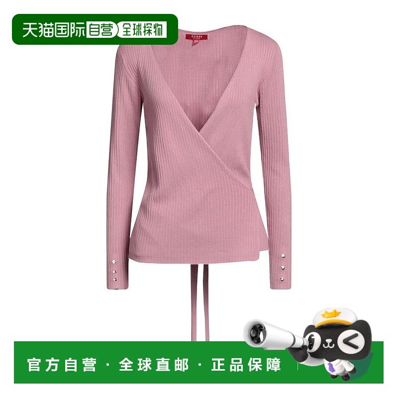 【美国直邮】GUESS 女士精品毛衣 Shrug 轻质针织 深领口 长袖 系