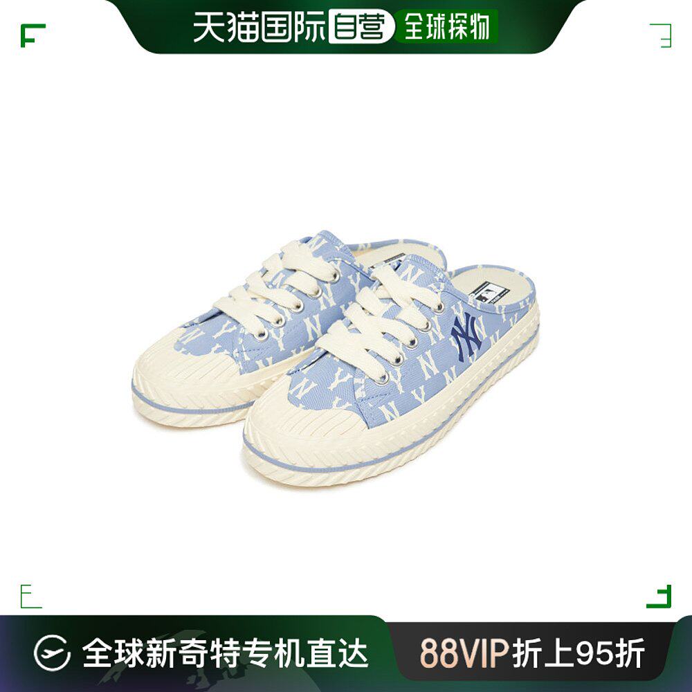 自营|mlb男女情侣帆布鞋板鞋复古老花半拖运动休闲新款潮mum21