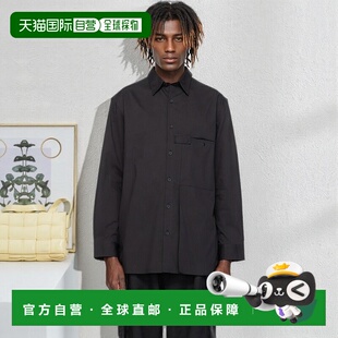 香港直邮Y-3 男士 黑色 Pleated Pocket 衬衫 JI7082府绸