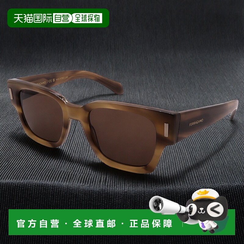 自营 FERRAGAMO太阳镜SF2010S-319-52-21-145非极化棕色 美国奥莱