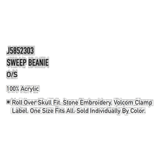 日本直邮VOLCOM SWEEP BEANIE Beanie 针织帽男士女士滑雪板帽子