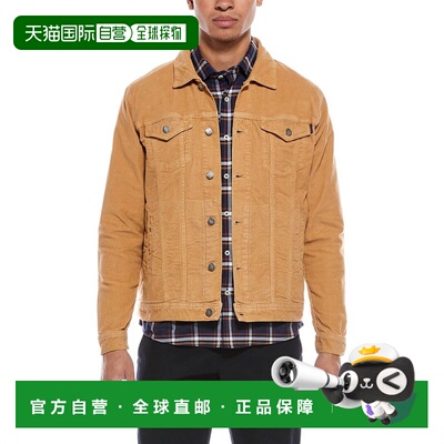 自营Stone Rose Washed Corduroy Trucker Shirt Jacket - brown