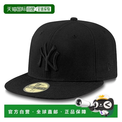 自营NEW ERA LEAGUE ESSENTIAL 59FIFTY男女通用黑色涤纶帽子
