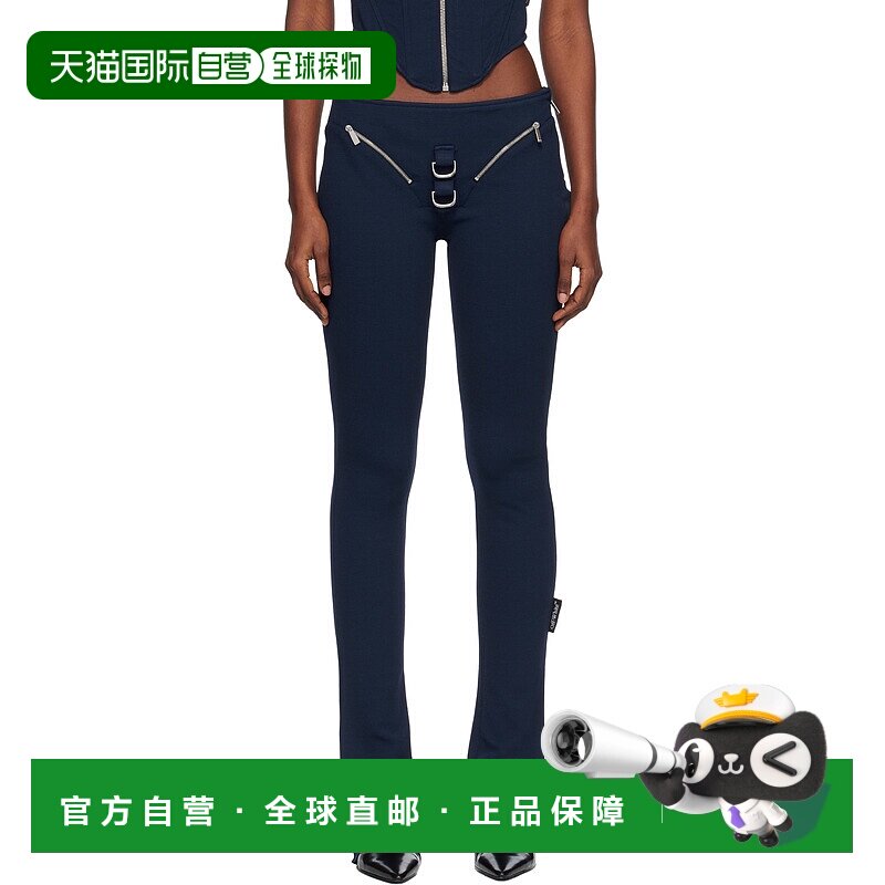 香港直邮潮奢 off-white 女士 海军蓝 Heavy Jersey Slim 长裤 OW
