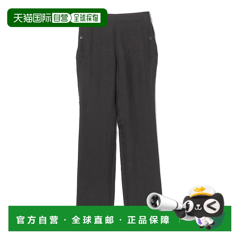 1h可退 日本直邮COMOLI女士麻质海军风侧扣直筒裤 37240403821