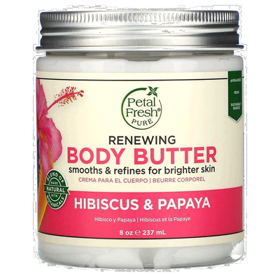 美国直邮Petal Fresh佩特斯修护身体乳木槿木瓜保湿237ml皮肤修复