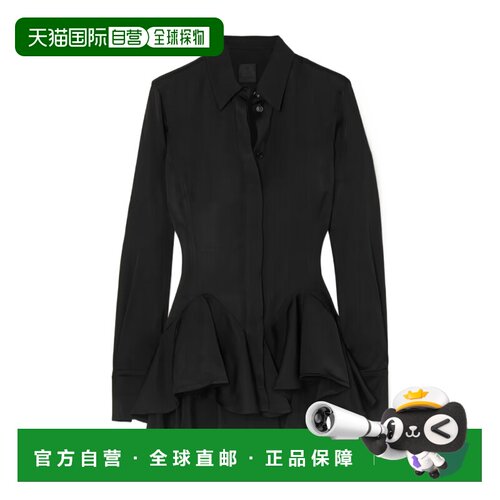 香港直邮GIVENCHY 女士衬衫 BW611C14FC1BLACK SS2022 黑色