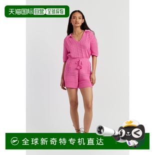 粉红色 自营 parker粉红色棉质钩针短裤 chinti 美国奥莱直发