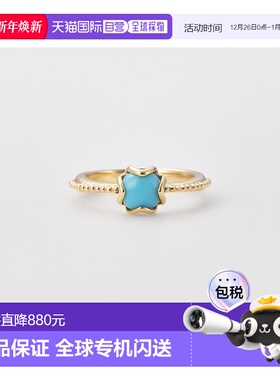 日本直邮日潮 agete 阿卡朵【12月诞生石】K10绿松石婴儿戒指蓝色