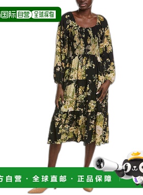 自营 Mikael Aghal 中长连衣裙 - 黑色 美国奥莱直发长裙服饰