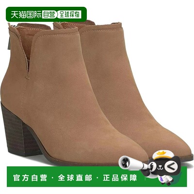 自营Lucky Brand Beylon Boots Women Brown Leather Pointed Toe