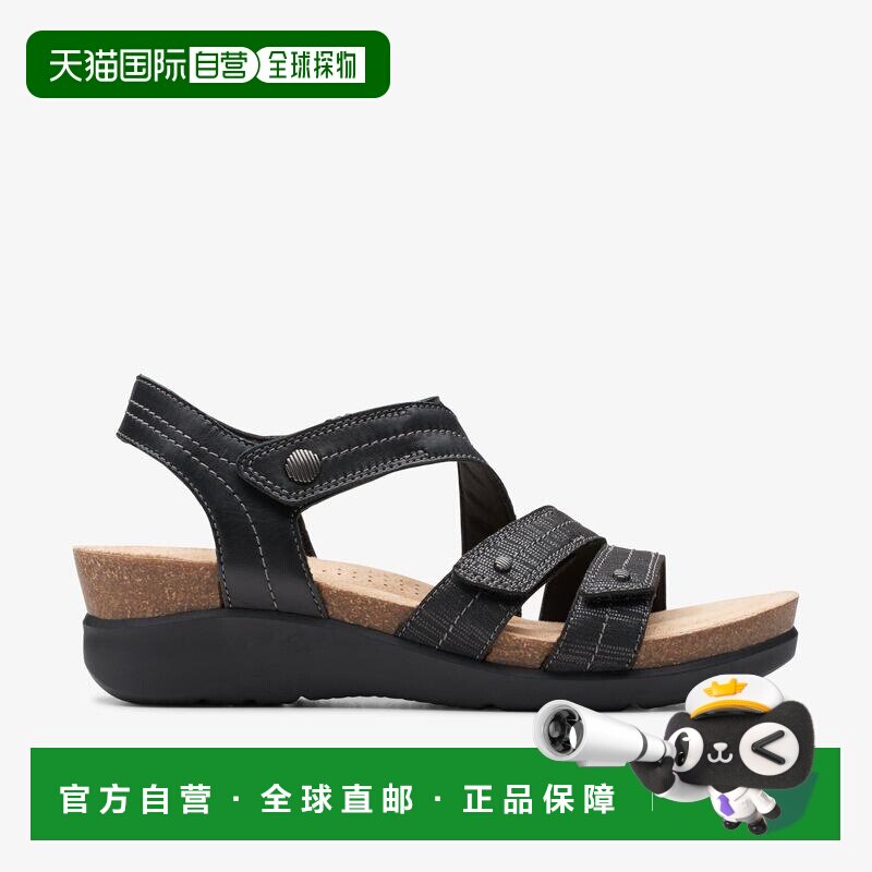 加拿大直邮Clarks Calenne Clara 女士凉鞋与人字拖厚底图片