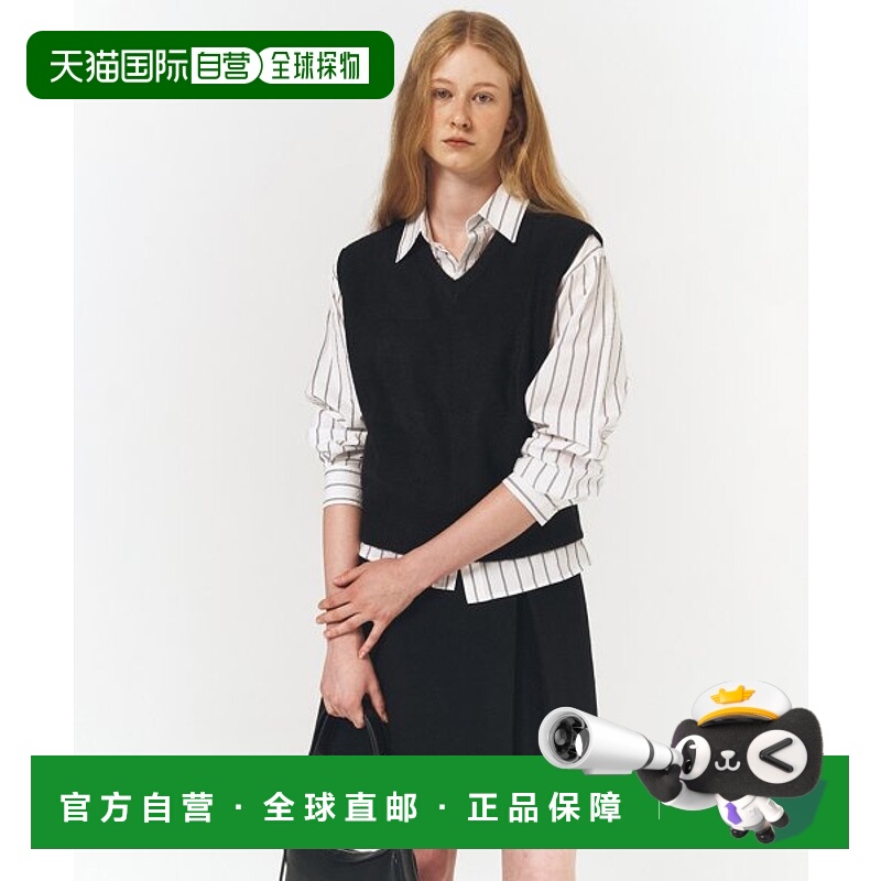 韩国直邮Dunst2023秋冬新品中性风经典女款背心UDSW3C101BK