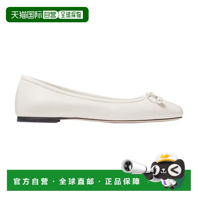 自营欧洲直邮JIMMY CHOO Elme 平底芭蕾舞平底鞋一脚蹬蝴蝶结