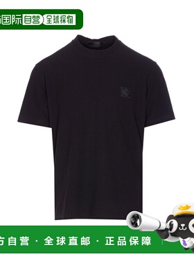 香港直邮PREMIATA 男士T恤 PA1028BLACK AW2025 黑色 logo印花T恤