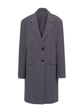 PRADA 女士外套 P646Q1123S231F0112 SS2024 灰色 单排扣大衣