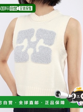 韩国直邮GANNI 白色图案羊毛混合马甲 (K2252 135) 好的