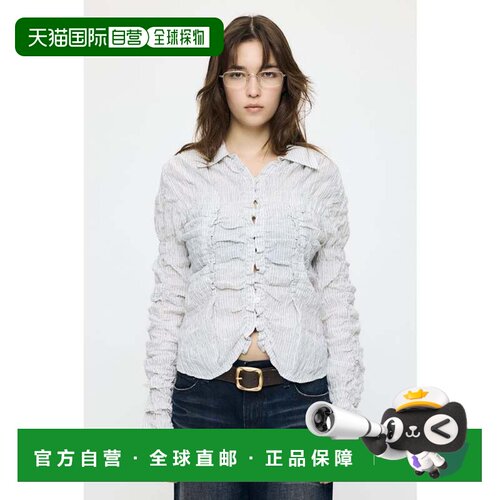日本直邮BUTTON UP 衬衫 白色印花