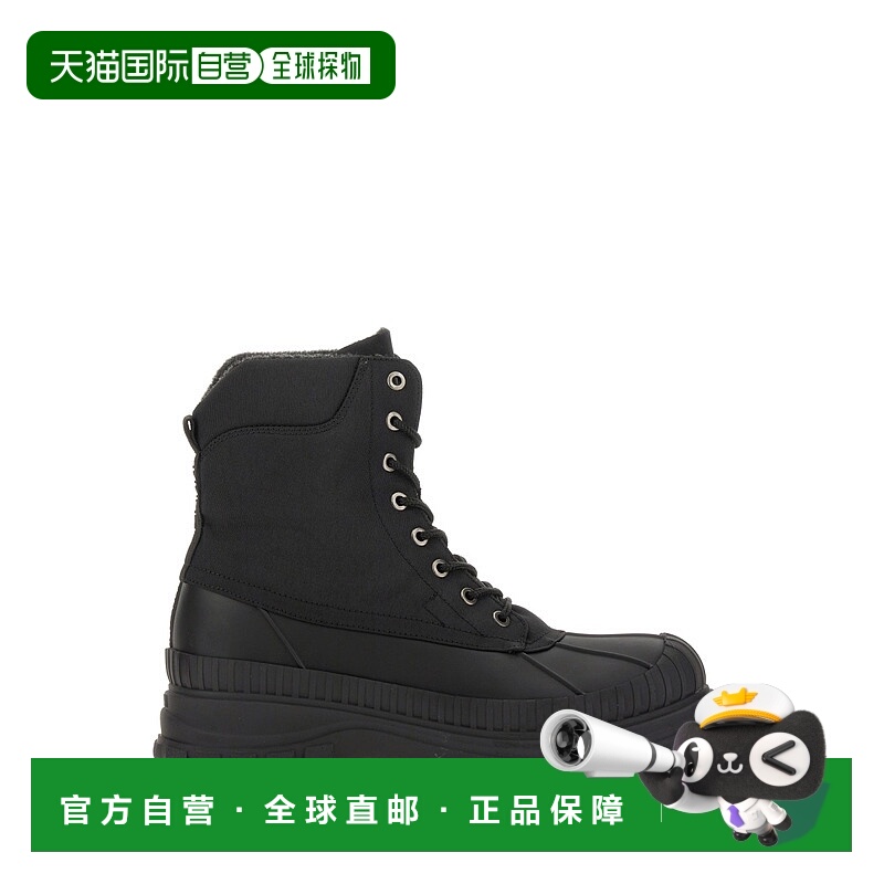 香港直邮GANNI 女士高跟鞋 S2193099 AW2023 黑色 系带短筒靴