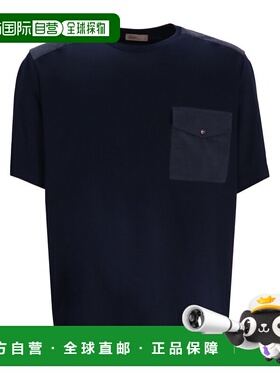 香港直邮HERNO 男士T恤 JG00048UR520529200 AW2025 蓝色 圆领T恤