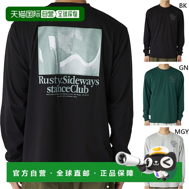 日本直邮Rusty 男士照片长袖T恤休闲装RUSTY 935072