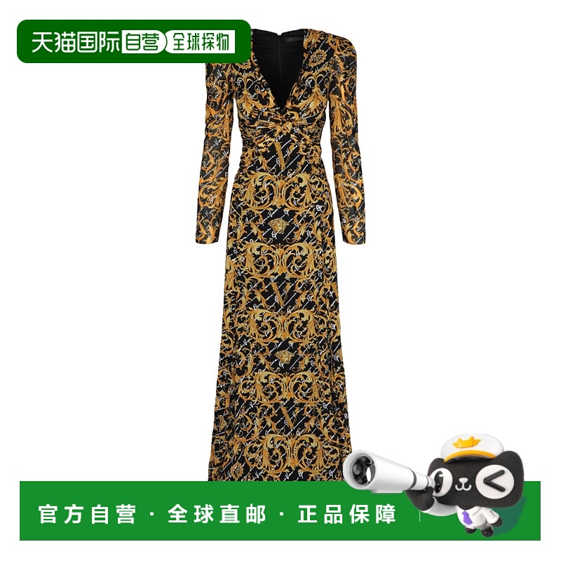 自营versaceBaroque Print Evening Gown - multi 美国奥莱直发