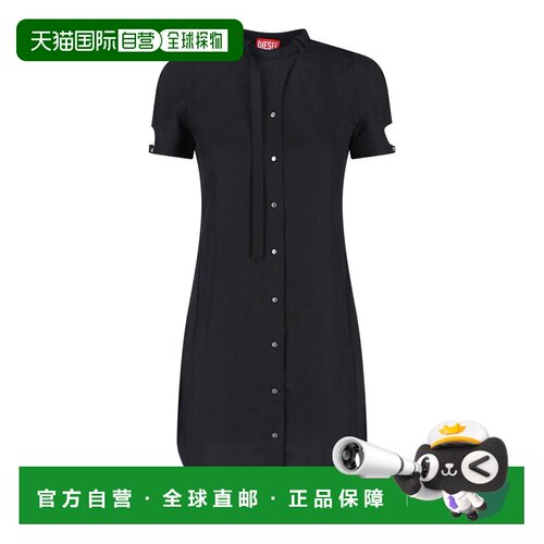 香港直邮DIESEL 女士连衣裙 A236740EGET9XX SS2026 黑色 Midi Sh