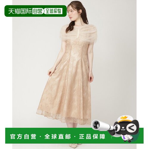 日本直邮Swingle 女士 蕾丝吊带连衣裙+薄透网纱披肩 20072615505