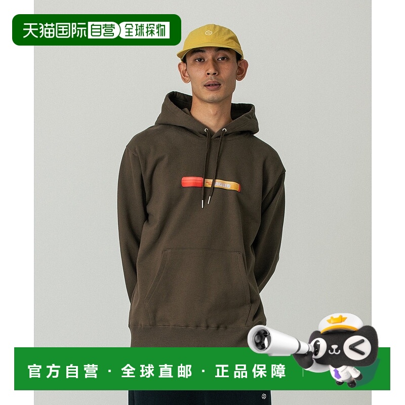 1h可退 日本直邮SILAS 男女同款 原创图案半拉链连帽卫衣 发烟筒