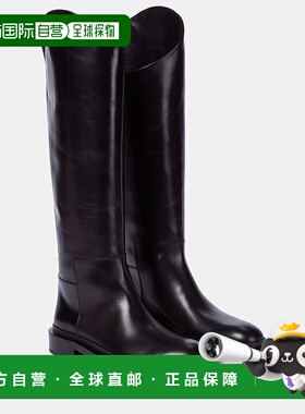 香港直邮Jil Sander 吉尔 桑达 女士 皮质厚底鞋马靴女靴 000536
