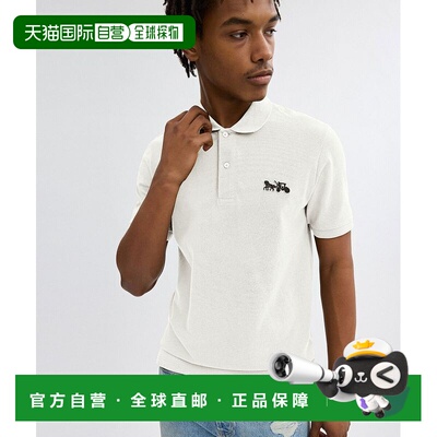 1h可退 日本直邮COACH 蔻驰 男女同款经典马车徽章Polo衫 CT025 W