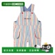 日潮跑腿Mikihouse 80cm1 Multi Ｓ 儿童彩色条纹背带裤