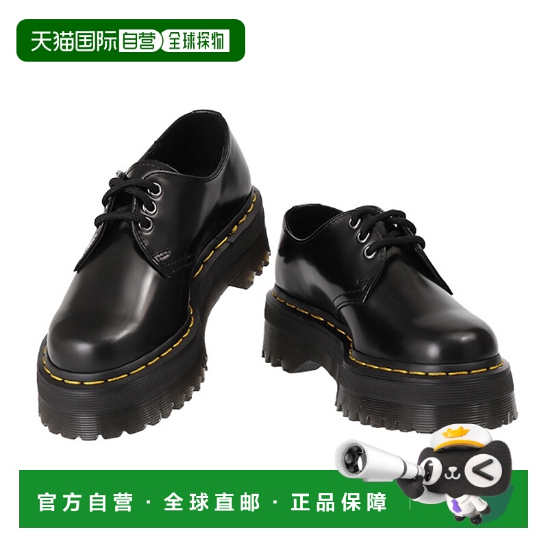 日本直邮Dr. Martens“1461 QUAD 3孔鞋”四孔男女鞋(黑色)255670