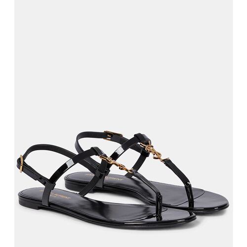 Saint Laurent 圣罗兰 女士 Cassandra 漆皮人字拖 001124