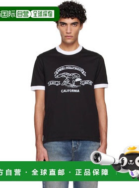 香港直邮AMIRI 男士 黑色 Eagle Ringer T 恤 AMTOJR1026