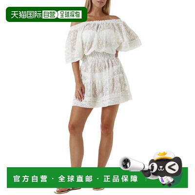 自营Melissa Odabash Michelle Short Dress - white 美国奥莱直