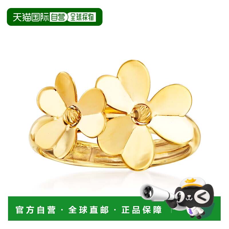 自营Ross-Simons 意大利 14kt 黄金花朵戒指 - 黄色 美国奥莱直发