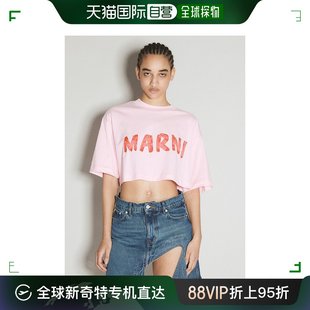 玛尼 女士长款 Marni 香港直邮潮奢 徽标印花T恤