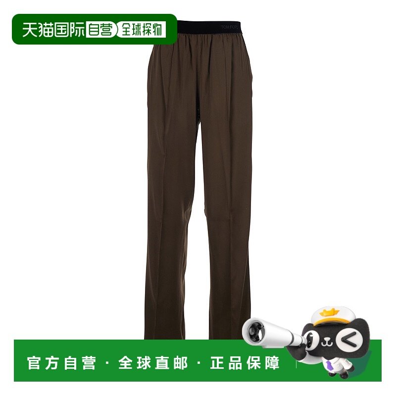 1h可退 香港直邮Tom Ford 汤姆 福特 女士 Lettering 棕色松紧带L