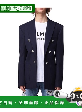 香港直邮BALMAIN 男士夹克 AH1SG048WB026UB SS2023 黑色 Blazer