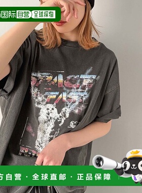 日本直邮Classical Elf 纯棉复古风猫咪印花大T恤 [C04519EW01268