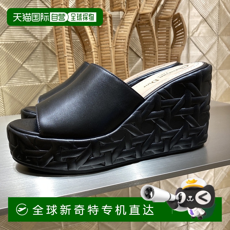 1小时内可退 香港直邮DIOR 女士凉鞋 KCO131CAIS900 AW2024 黑色