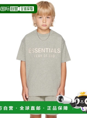1h可退 香港直邮Essentials 女童 灰色 Classic Crewneck 儿童 T