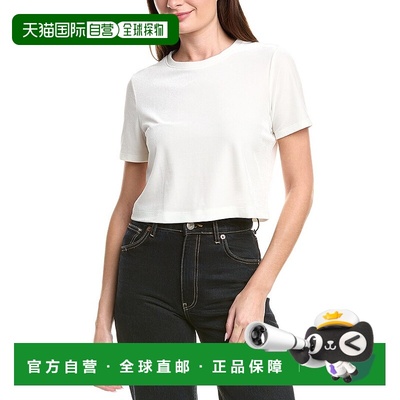 自营l'agenceL’AGENCE Benny Crop T-Shirt - white 美国奥莱直