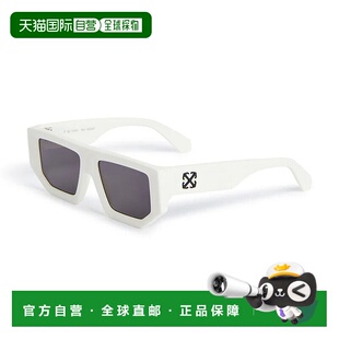 自营Off-White Sunglasses Geometric Full Rim, Black Frame And