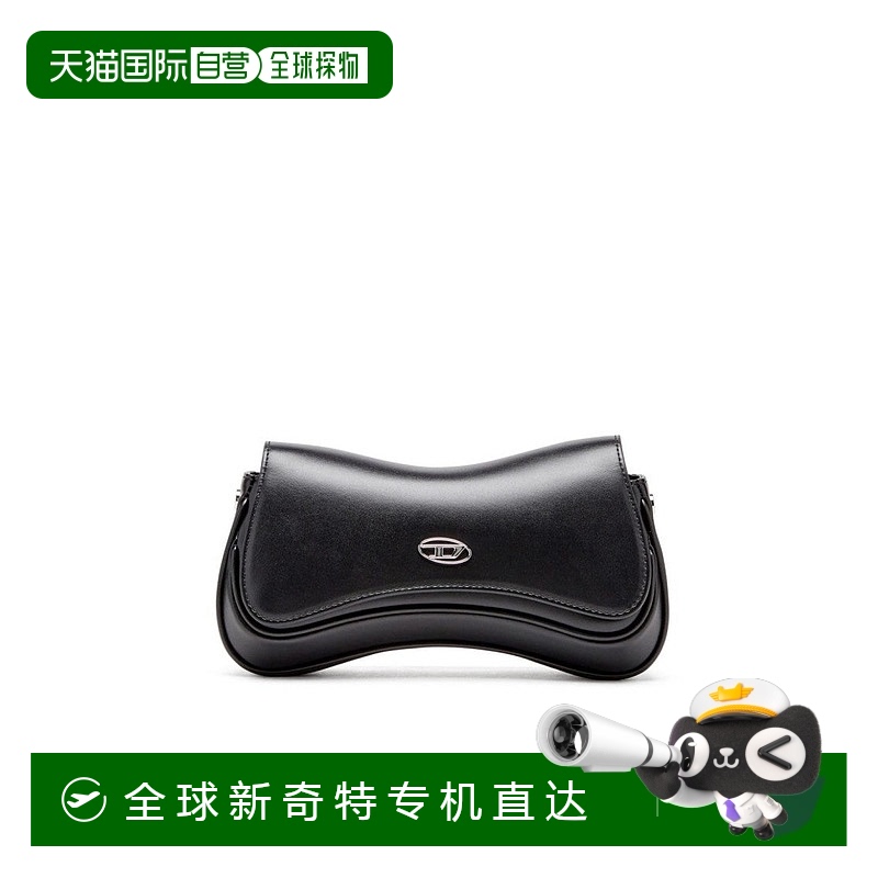 自营 diesel弧形轮廓离合器，带可调节表带-黑色 【美国奥莱】直