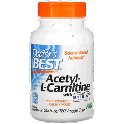 香港直发doctor's best金达威素食胶囊含乙酰左旋肉碱120粒