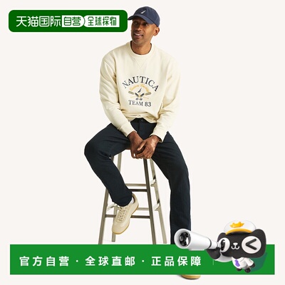自营Nautica Mens Fleece Crewneck Sweatshirt - natural 美国奥