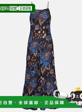 1h可退 香港直邮潮奢 FARM RIO 女士 Snakes 花朵长款连衣裙长裙