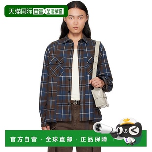 男士 棕色 Flannel 香港直邮潮奢 衬 Plaid Sacai 蓝色 1h可退